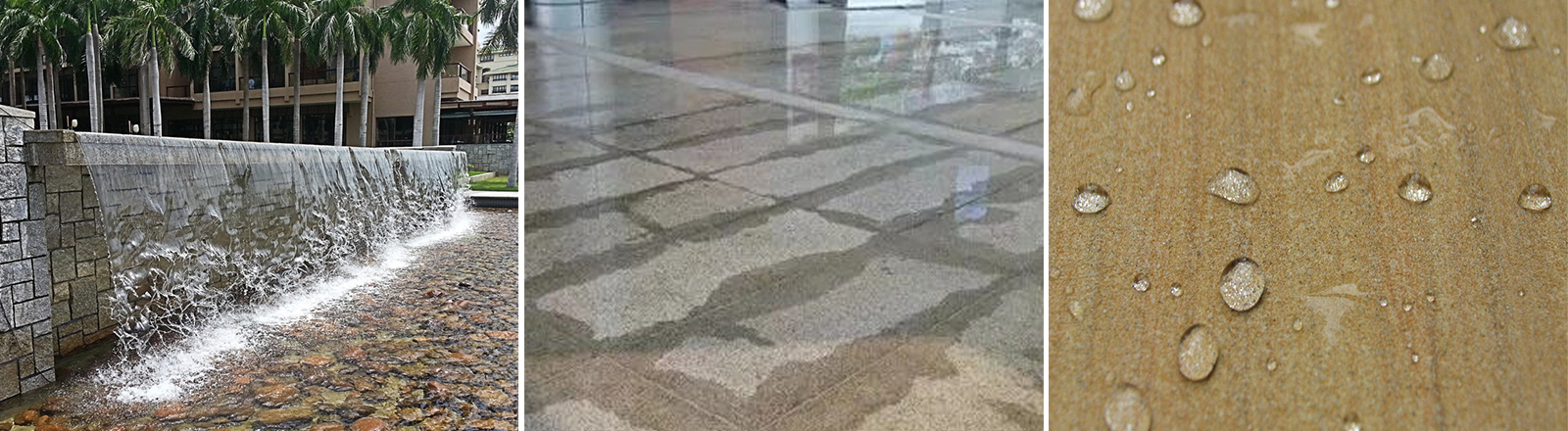 돌 풍경에 메틸 실리 산의 응용